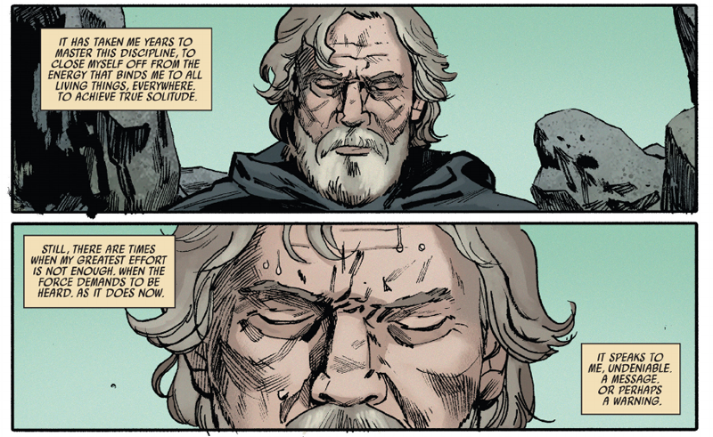 Luke explains the struggle of cutting himself off from the Force.